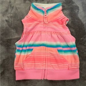 New born pink winter vest